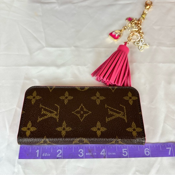 Louis Vuitton 4 key holder wallet with bag charm keychain CUSTOM - Picture 15 of 16